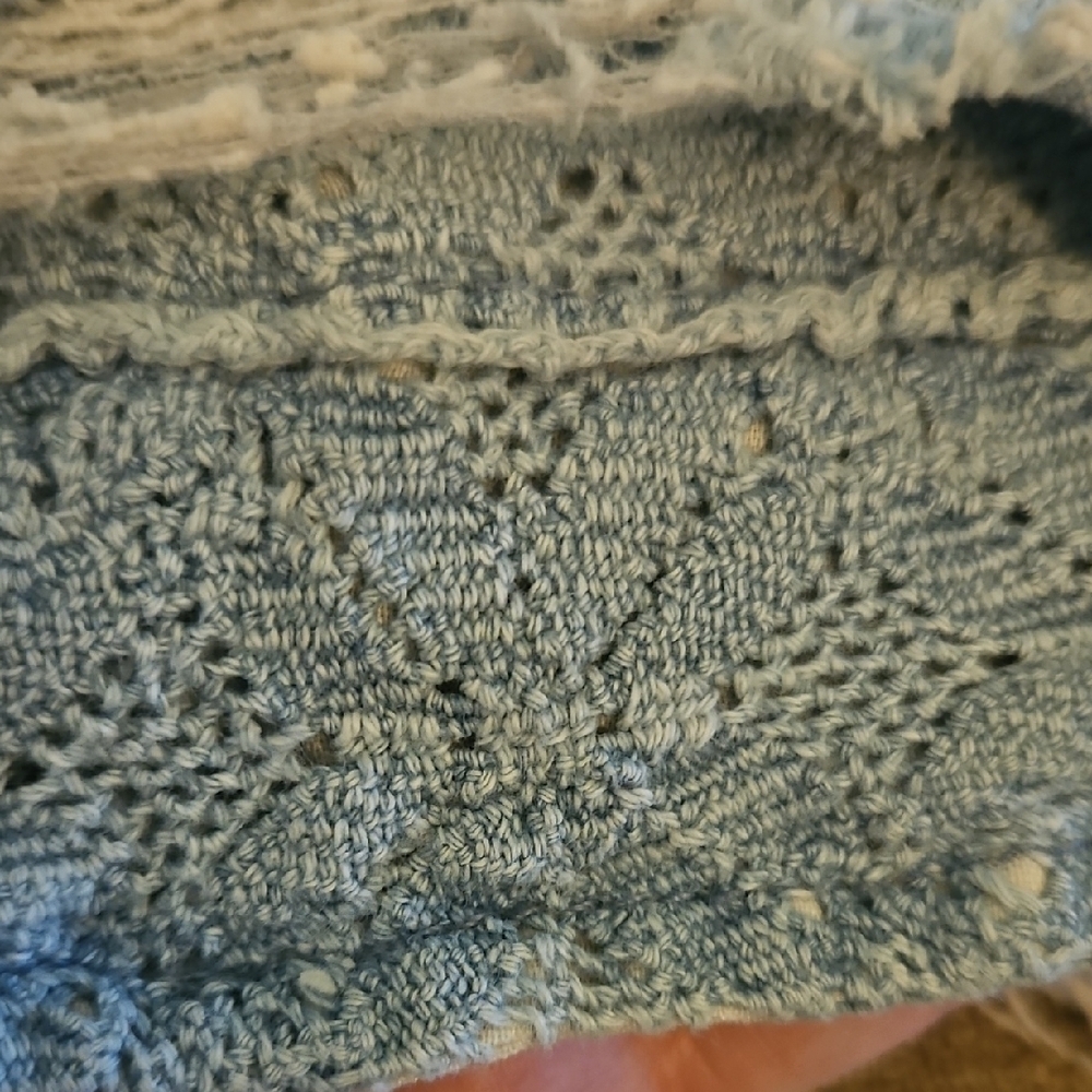 American Eagle Outfitters Blue Distressed Jean Shorts - Picture 4 of 6